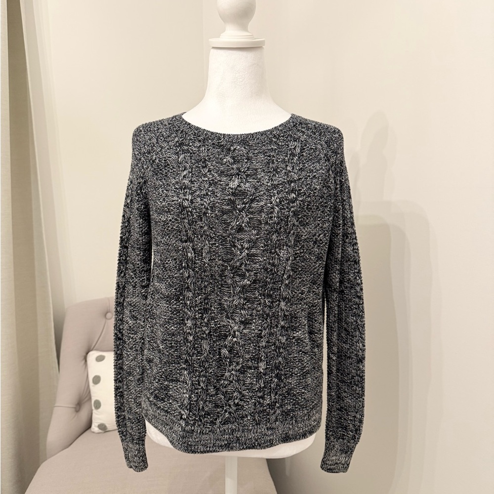 Esprit Heather Gray Cable Knit Sweater